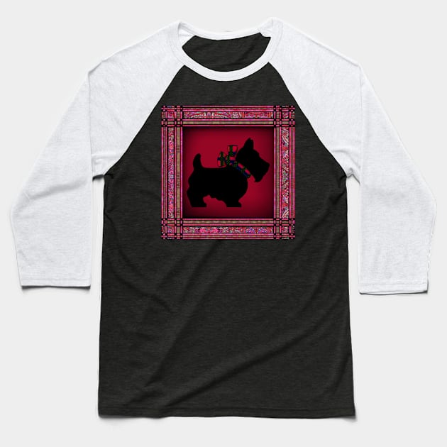 Scottie Quilt Baseball T-Shirt by Zodiart